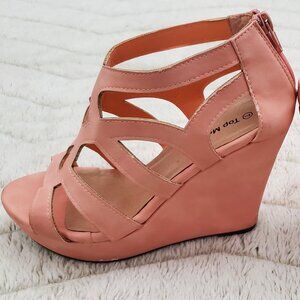 Top Moda Womens Ella-15 Fashion Wedge Sandals